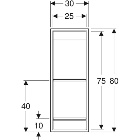 154.291.00.1 Короб для хранения в нише со вставными полками Geberit Geberit  - Вид №2