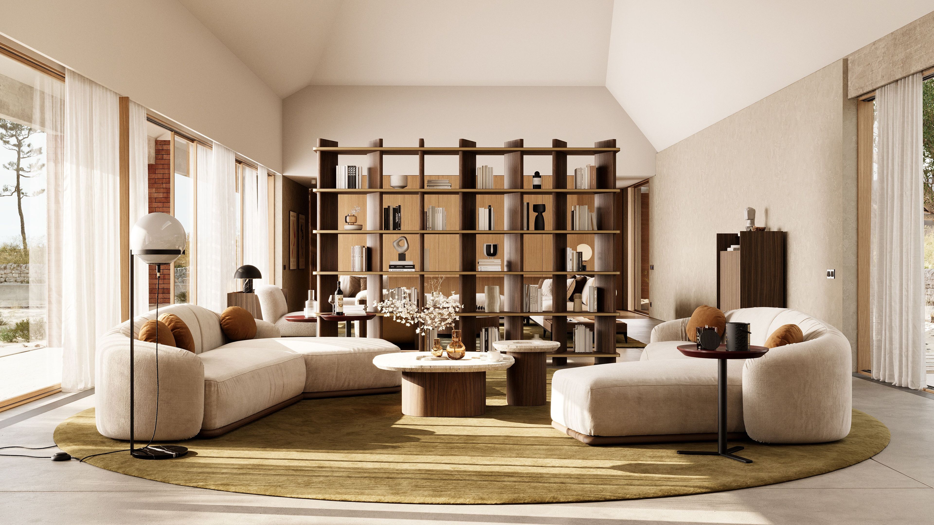 Деревянная двухсторонняя открытая Книжная полка Laskasas Essence ARCH-00135122 - Вид №3