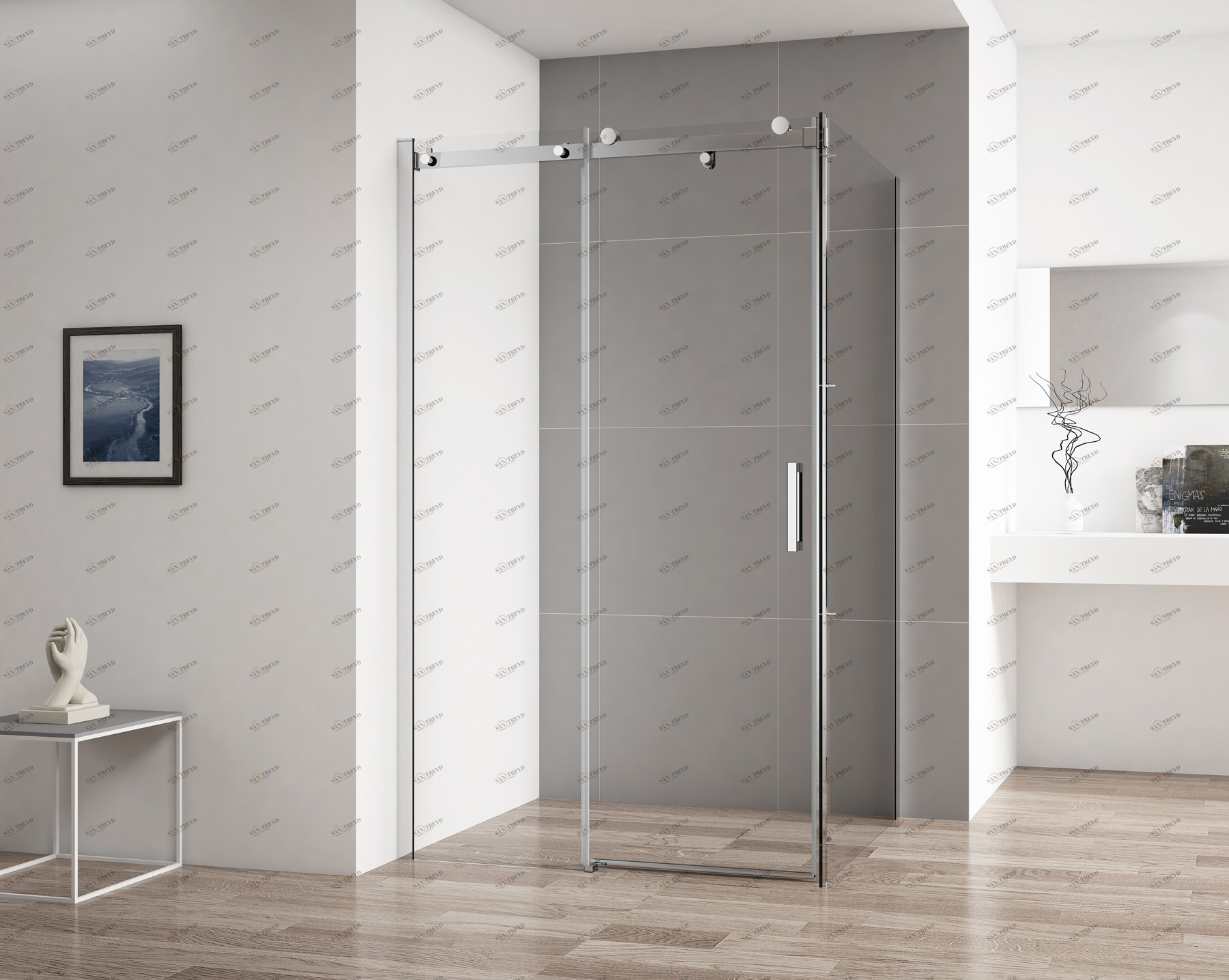 Душевой уголок CEZARES STYLUS-SOFT-AH-1-160/90-C-Cr 