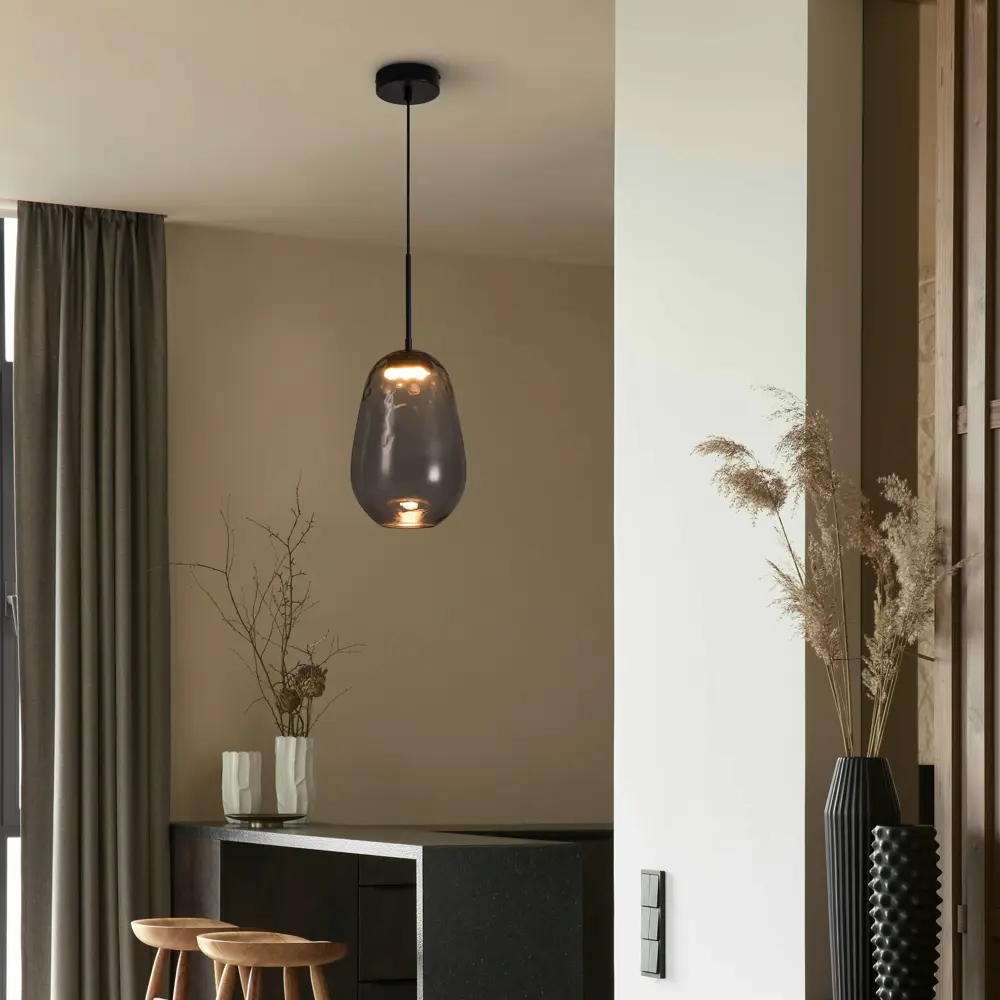 Светильник подвесной Pallada 1 лампа 3 м² цвет черный/серый Freya STLM-2031970 - Вид №8