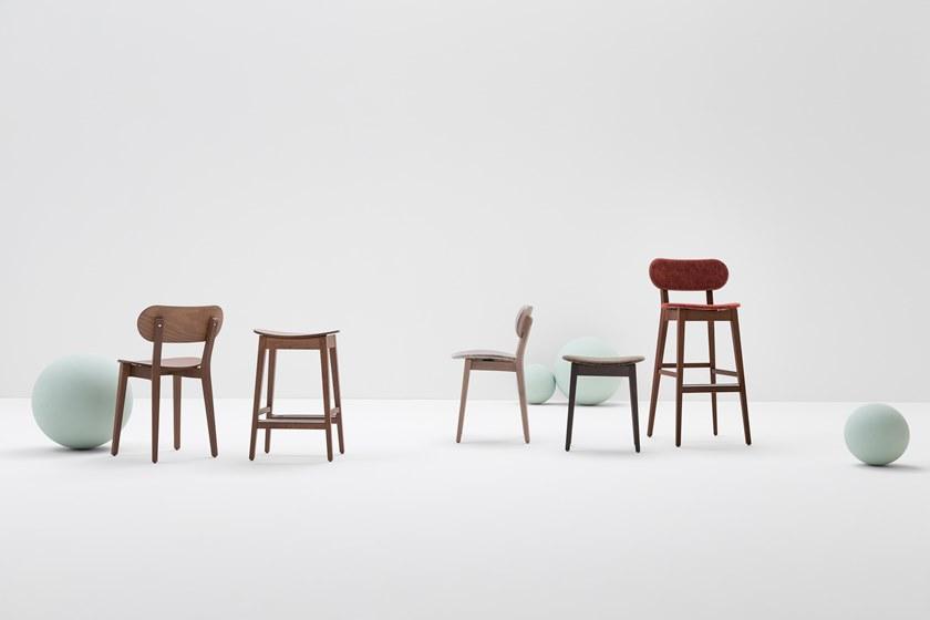 Billiani Табурет из бука и ткани Gradisca 628 - Вид №2