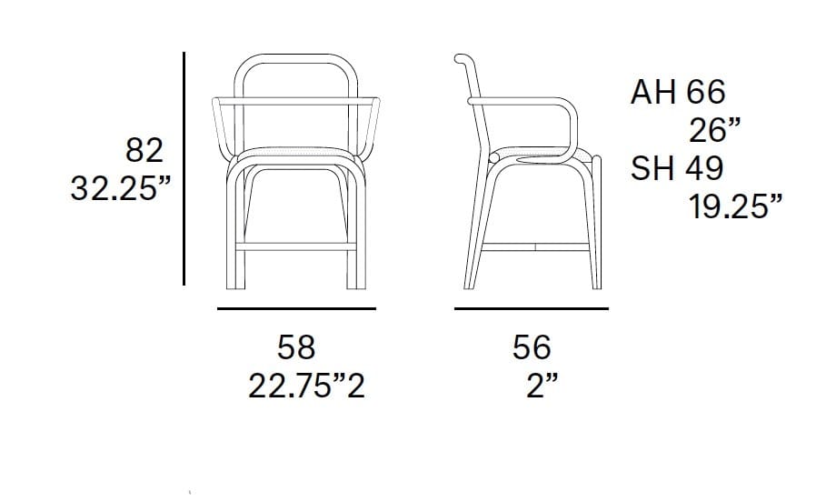 Мягкий стул из ротанга с подлокотниками EXPORMIM Fontal ARCH-00051763 - Вид №5