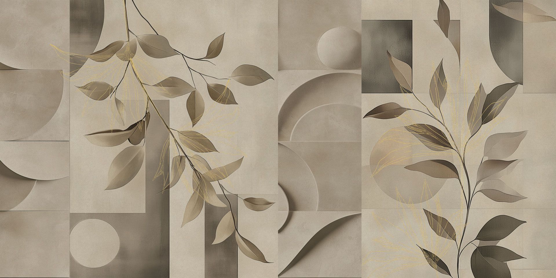 Обои с цветочными мотивами Rimura 2025-Mida's Gold ARCH-00091457 - Вид №1