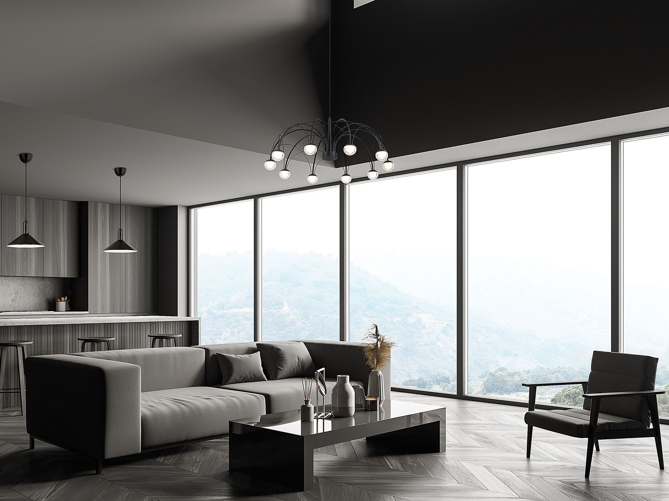 Металлический светодиодный подвесной светильник Valaisin Grönlund PARASOL ARCH-00023716 - Вид №8