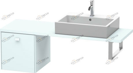 BR512100909 Brioso Шкафчик для компактной консоли Светло-голубой матовый декор Duravit