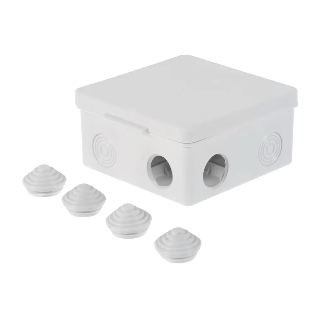 Распределительная коробка открытая TDM 100x100x55 мм 8 вводов IP54 цвет серый STLM-2083119 - Вид №1