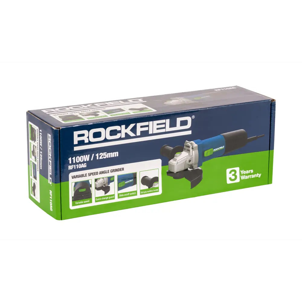 Сетевая болгарка Rockfield RF110AG мощностью 1100 Вт с диском 125 мм 89366513 STLM-0847151 - Вид №10