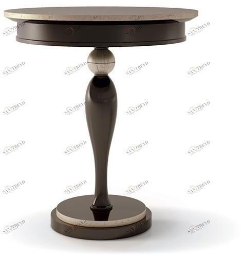 Carpanese Home Высокий круглый деревянный журнальный столик Heritage 5040