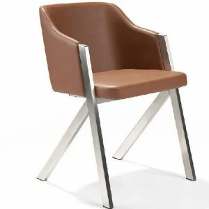 Стул обеденный с металлическими ножками F3202 от Angel Cerda ANGEL CERDA  148244 Коричневый