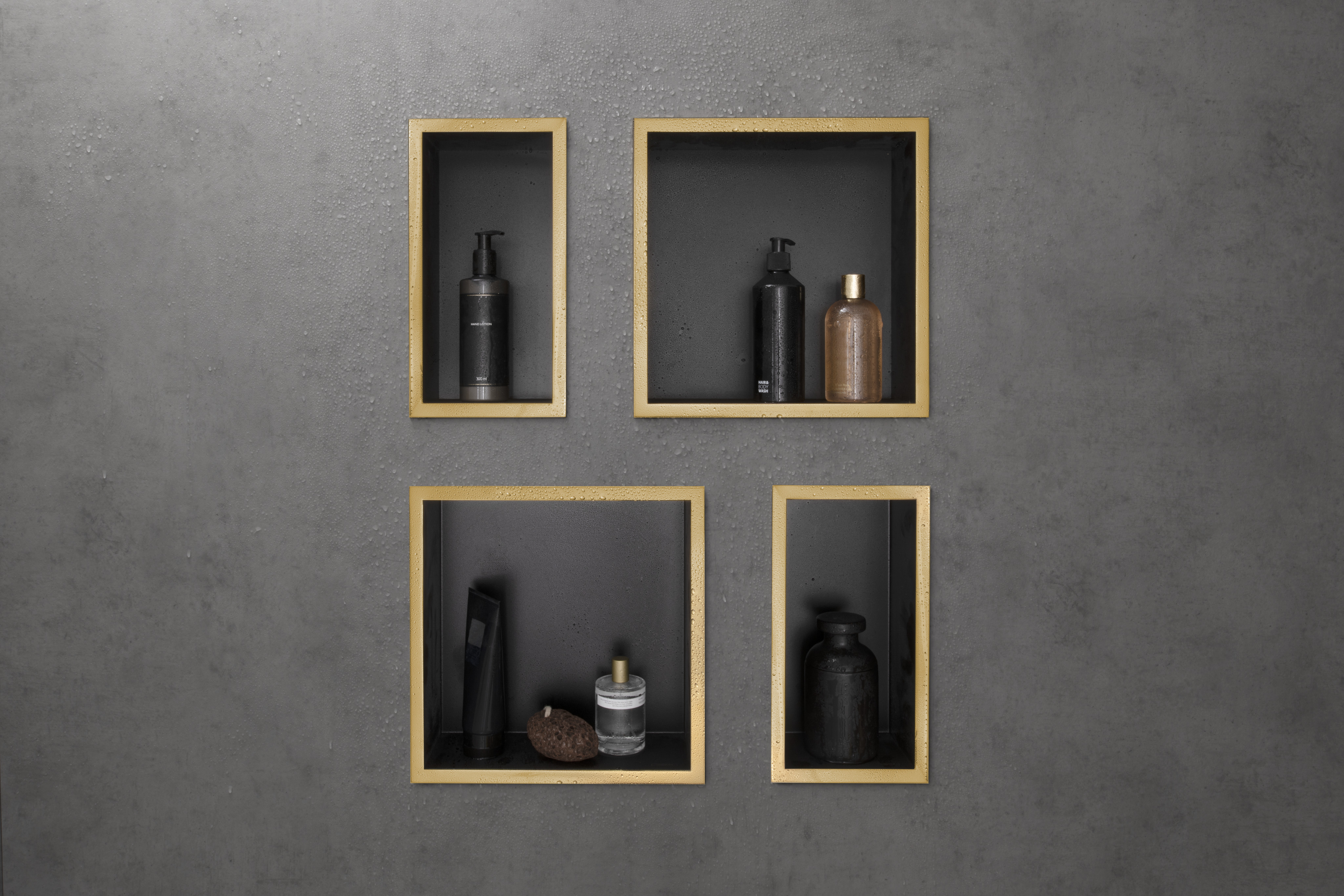56095700 XtraStoris Individual Стеновая ниша Matt Black с дизайнерской рамкой 300/150/100 Hansgrohe  - Вид №2