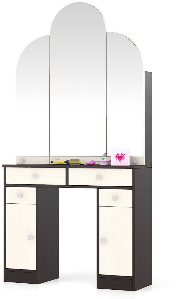 90319561 Туалетный столик мд-№2 90x31x178 см цвет венге/дуб STLM-0182965 МЕБЕЛЬНЫЙ ДВОР