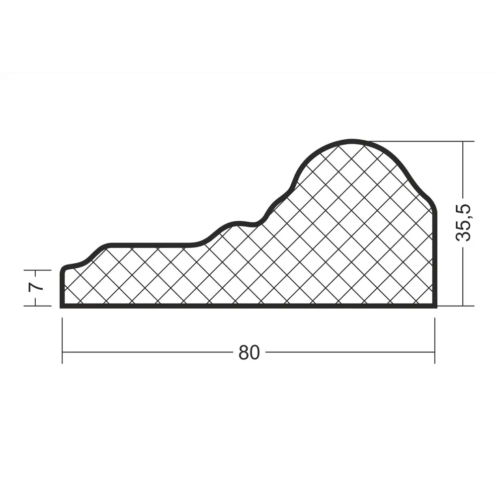 Капитель дверная VFD Грета/Милана 860×80×35 мм дуб бьянко 84506827 STLM-0904363 - Вид №3