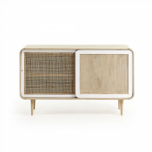 054370 Сервант Gerald 135x80 манго из дерева натуральный белый La Forma Georg