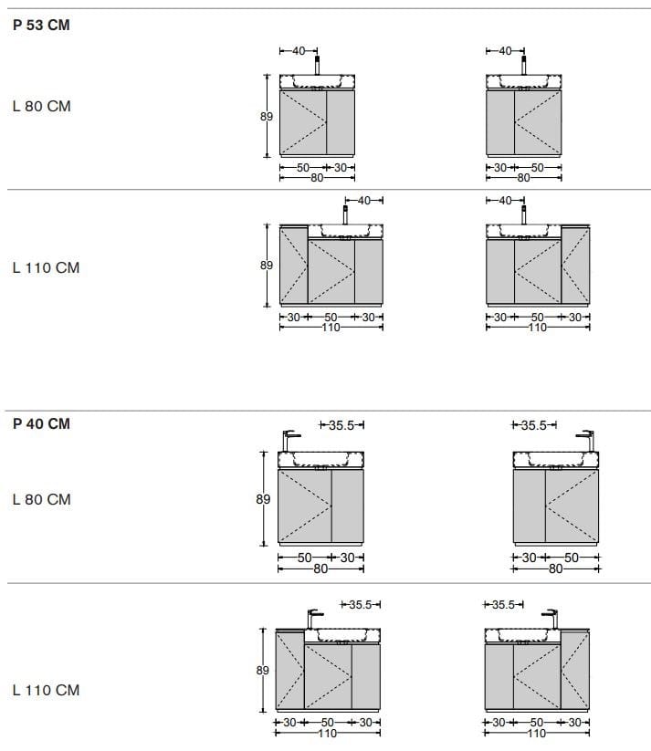 Кристаллический секционный одиночный напольный умывальник ARTELINEA FUSION ARCH-00019725