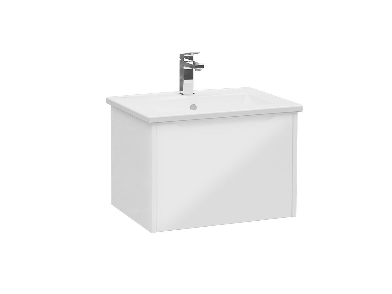 Подвесной шкаф для умывальника с ящиками со встроенной раковиной VitrA Bathrooms Integra Square ARCH-00006217 - Вид №1