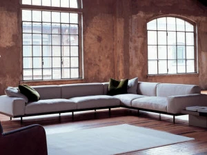 arflex Секционный угловой диван с тканевой обивкой Naviglio