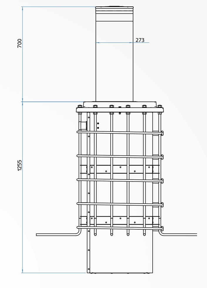 Высокий уровень безопасности автоматический боллард Pilomat High security line ARCH-00035809 - Вид №2