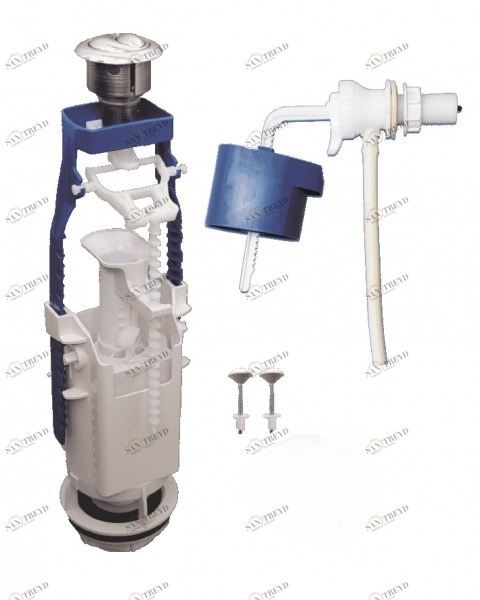 Арматура Уклад 77.56.16.3 хром кноп.бок.подв. (дв/слив) 14135