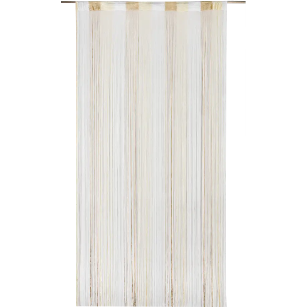 Штора нитяная 150x280 см однотон цвет белый/экрю/золотой INSPIRE STLM-2078338