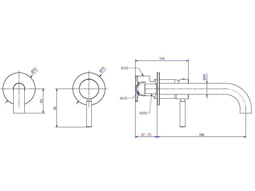 Смеситель для раковины из хромированной латуни Bugnatese Kobuk ARCH-00125144 - Вид №2