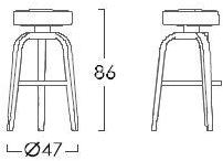 Jetclass Барный стул из дерева с подставкой для ног  Jde309, jde309a, jde309b  - Вид №1
