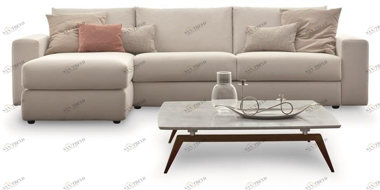 Ditre Italia Современный стиль 2-х местный 3-х местный диван-кровать из ткани с шезлонгом sun-id-1494579