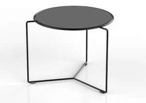 VAGHI Круглый журнальный столик из ламината и металлической основы Filo Tm5