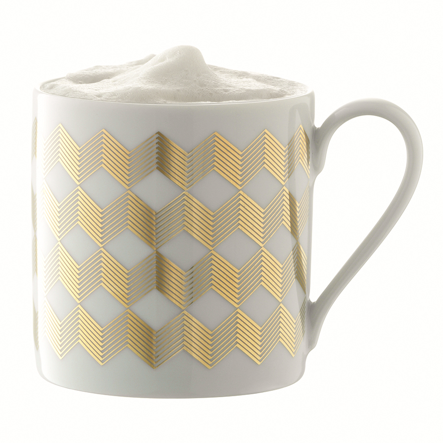 P035-12-145 Кружка signature, chevron, 340 мл, золото LSA International  - Вид №3