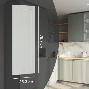 Фасад для кухонного ящика Кинель Konsensa серо-зеленый массив ясеня 89398692