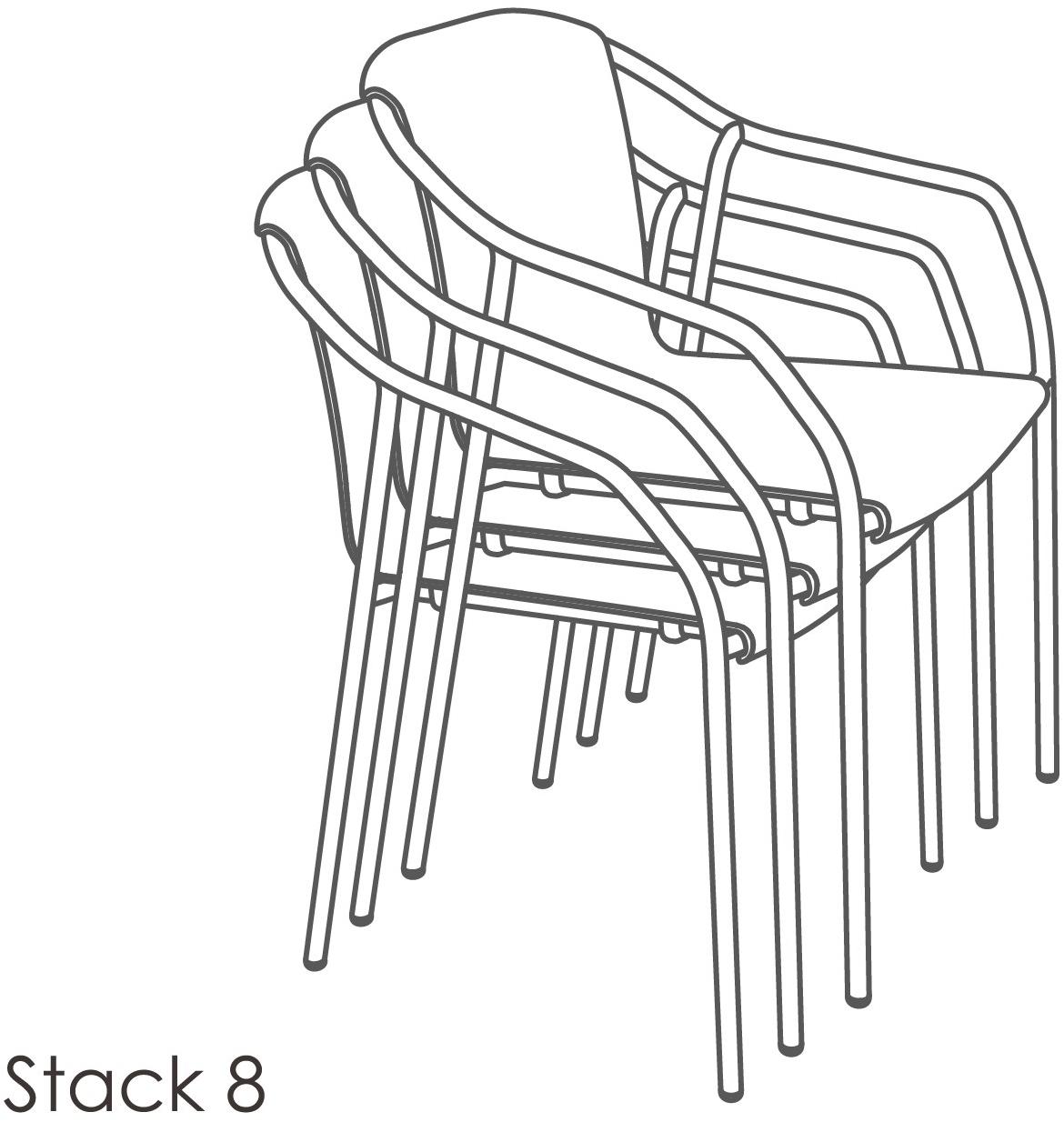 Ezpeleta Штабелируемый садовый стул из полипропилена с подлокотниками  Mn-rod01  - Вид №10