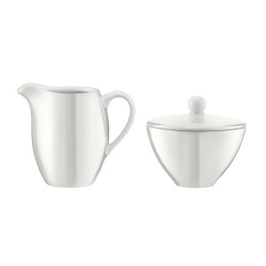 P262-00-363 Набор из молочника 250 мл и сахарницы pearl белый перламутр LSA International