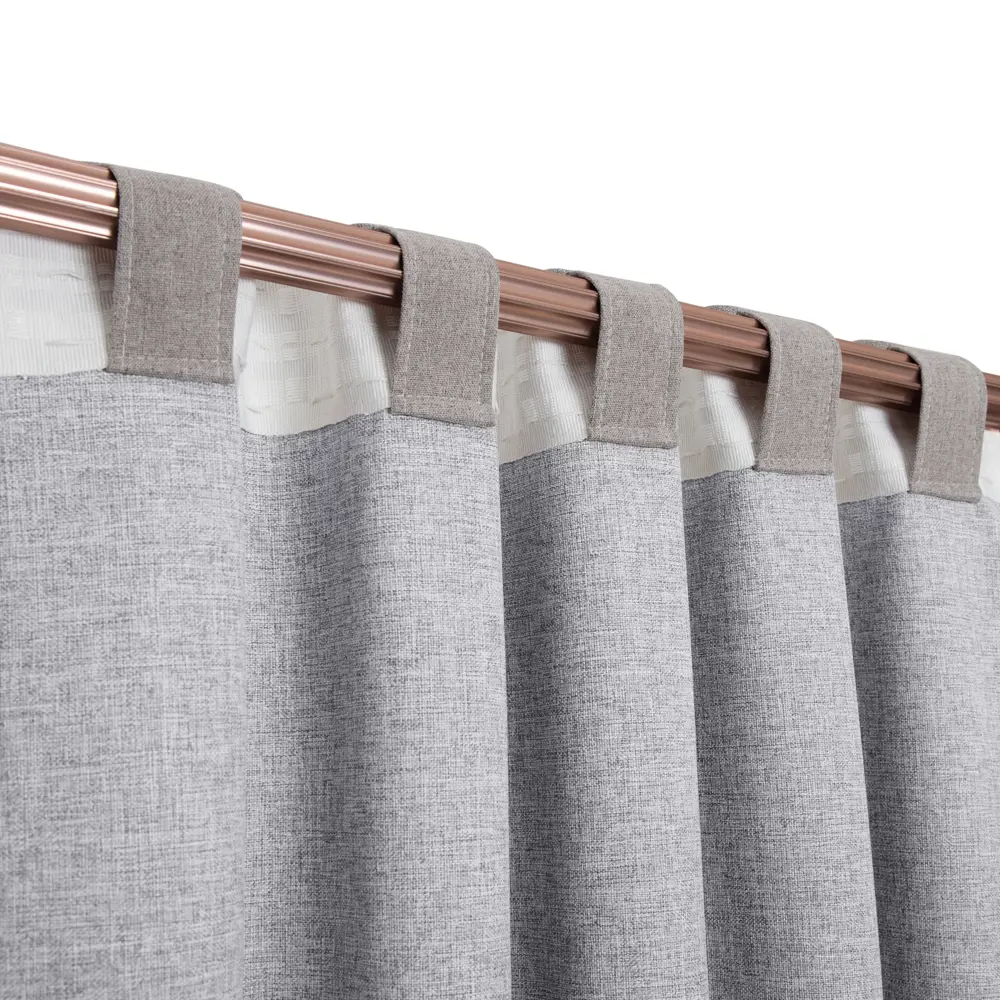 Штора на ленте Ника 200x270 см цвет серо-коричневый СТОЛИЦА ТЕКСТИЛЯ STLM-2029065 - Вид №7