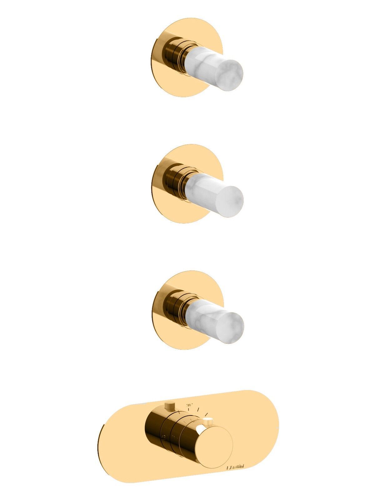 Термостатический смеситель для душа с 4 отверстиями Rubinetterie Frattini отдельные эстетики ARCH-00103070 - Вид №12