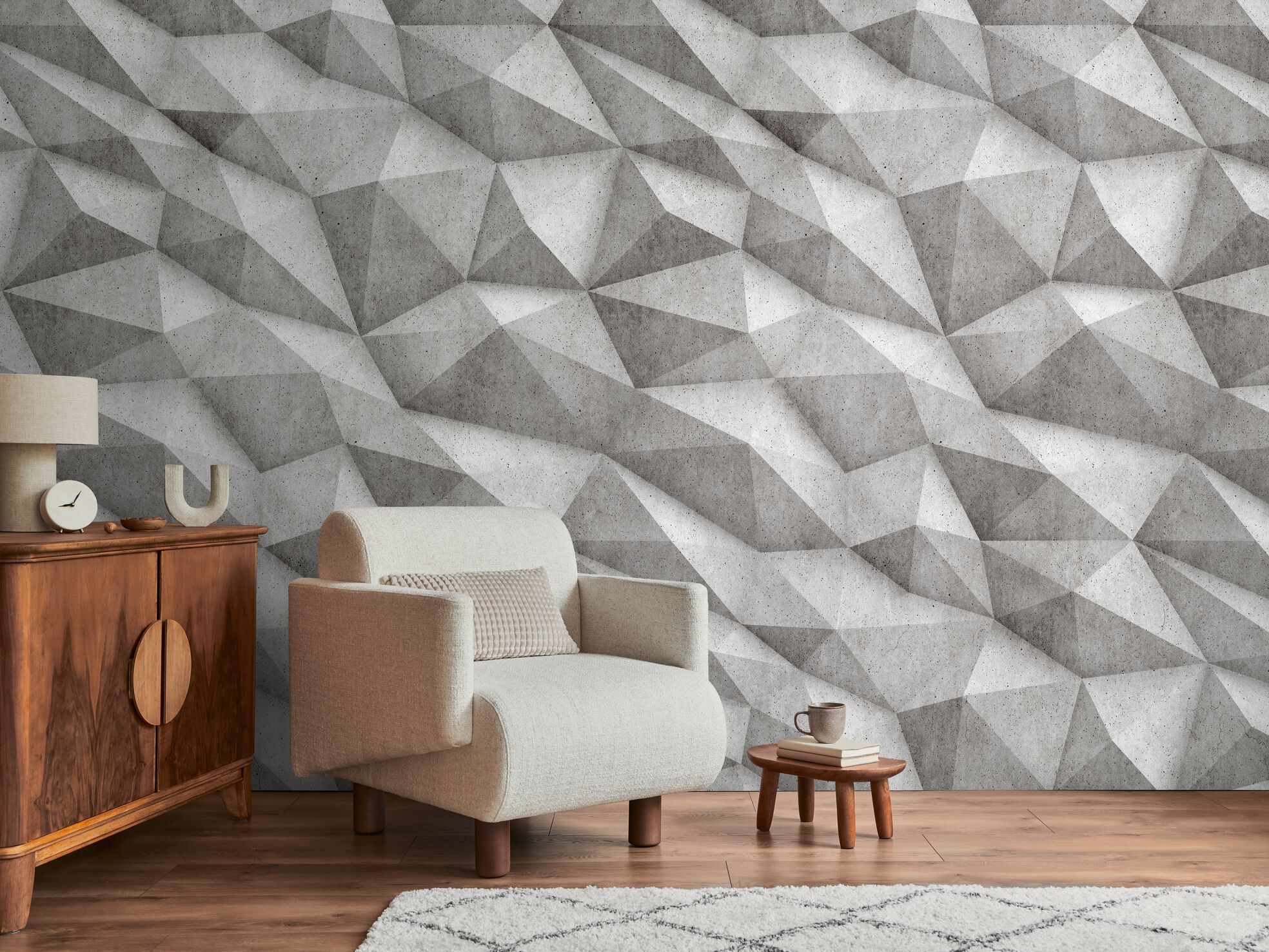 Геометрические обои из нетканого материала с эффектом цемента Architects Paper The Wall III ARCH-00028828