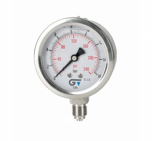 GENEBRE 3814 004 Манометр Ø 63 с глицерином, нижнее соединение, резьба BSP