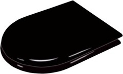 TP0135 Сиденье для унитаза с крышкой из лакированного дерева черного цвета mediclinics