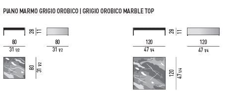 Мраморный квадратный низкий журнальный столик Minotti Linha ARCH-00099552 - Вид №3