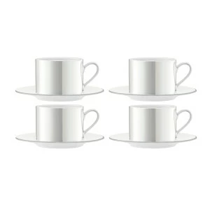 Набор из 4 чашек с блюдцем 250 мл белый перламутр Pearl LSA INTERNATIONAL PEARL 00-3863452 Белый