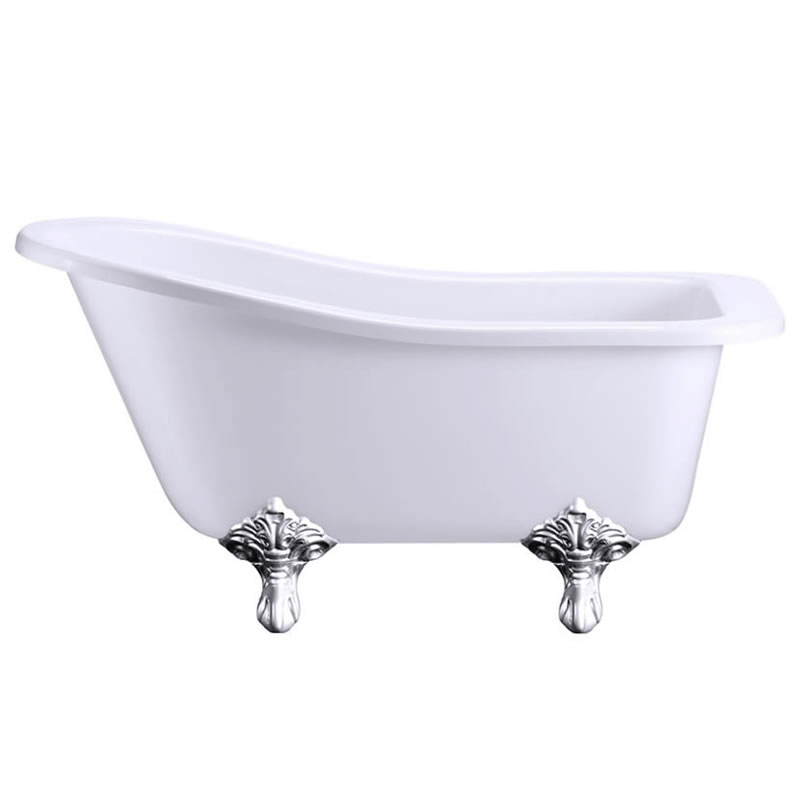 Ванна акриловая Buckingham Slipper c ножками E11 CHR Slipper Burlington E6, E11 CHR 740 x 1500 x 780 - Вид №1