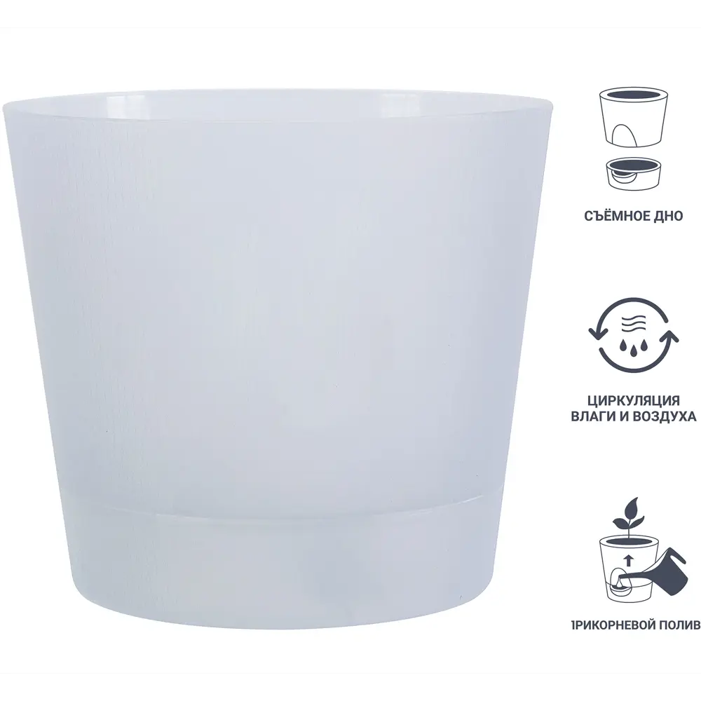 ТЕК.А.ТЕК Прозрачный горшок для орхидей с дренажной системой 2,8 л 18006232 Орхидея партер STLM-0009197 - Вид №2