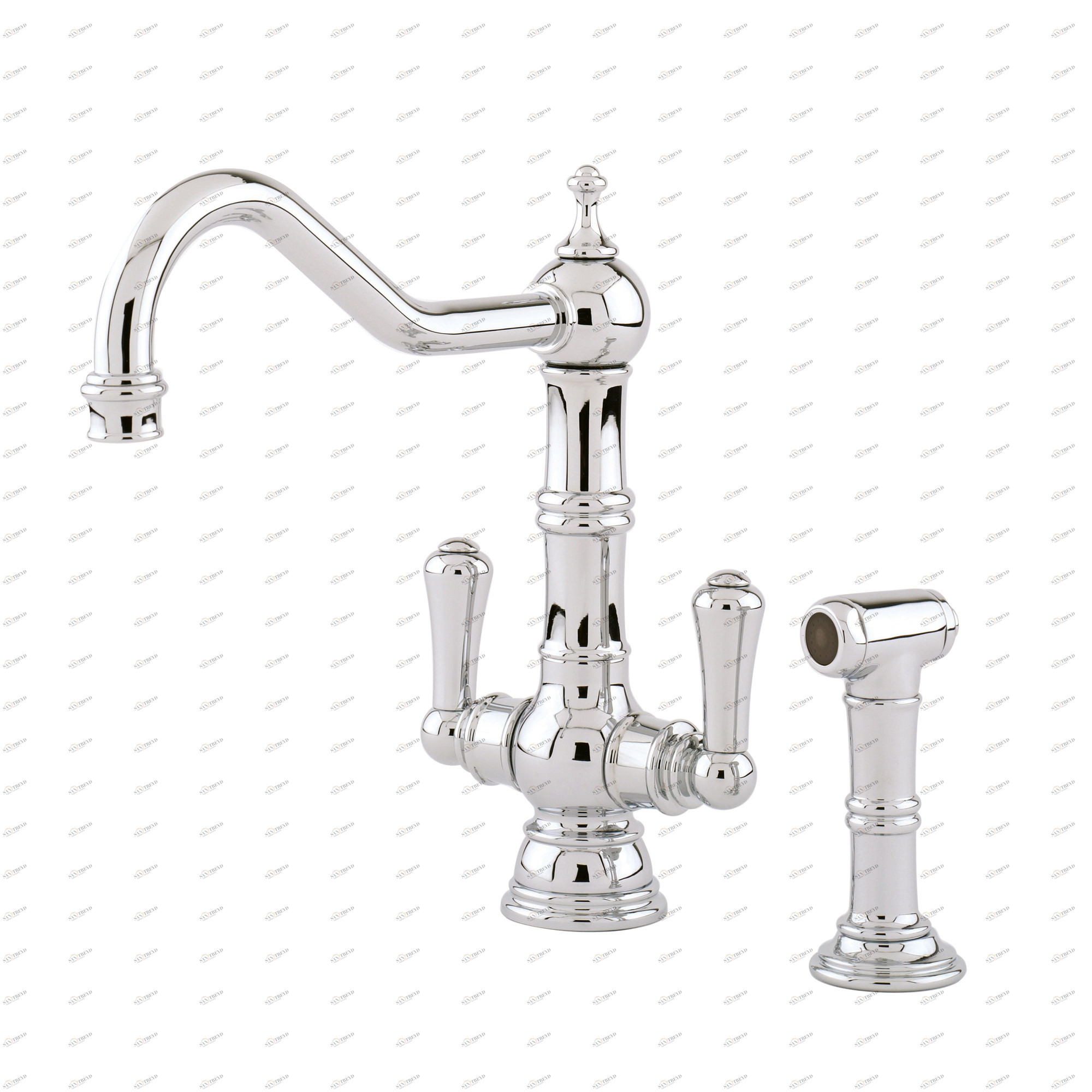 Traditional bathrooms Однорычажный смеситель для кухни в стиле ретро P&R PICARDIE Pr4766.ag 