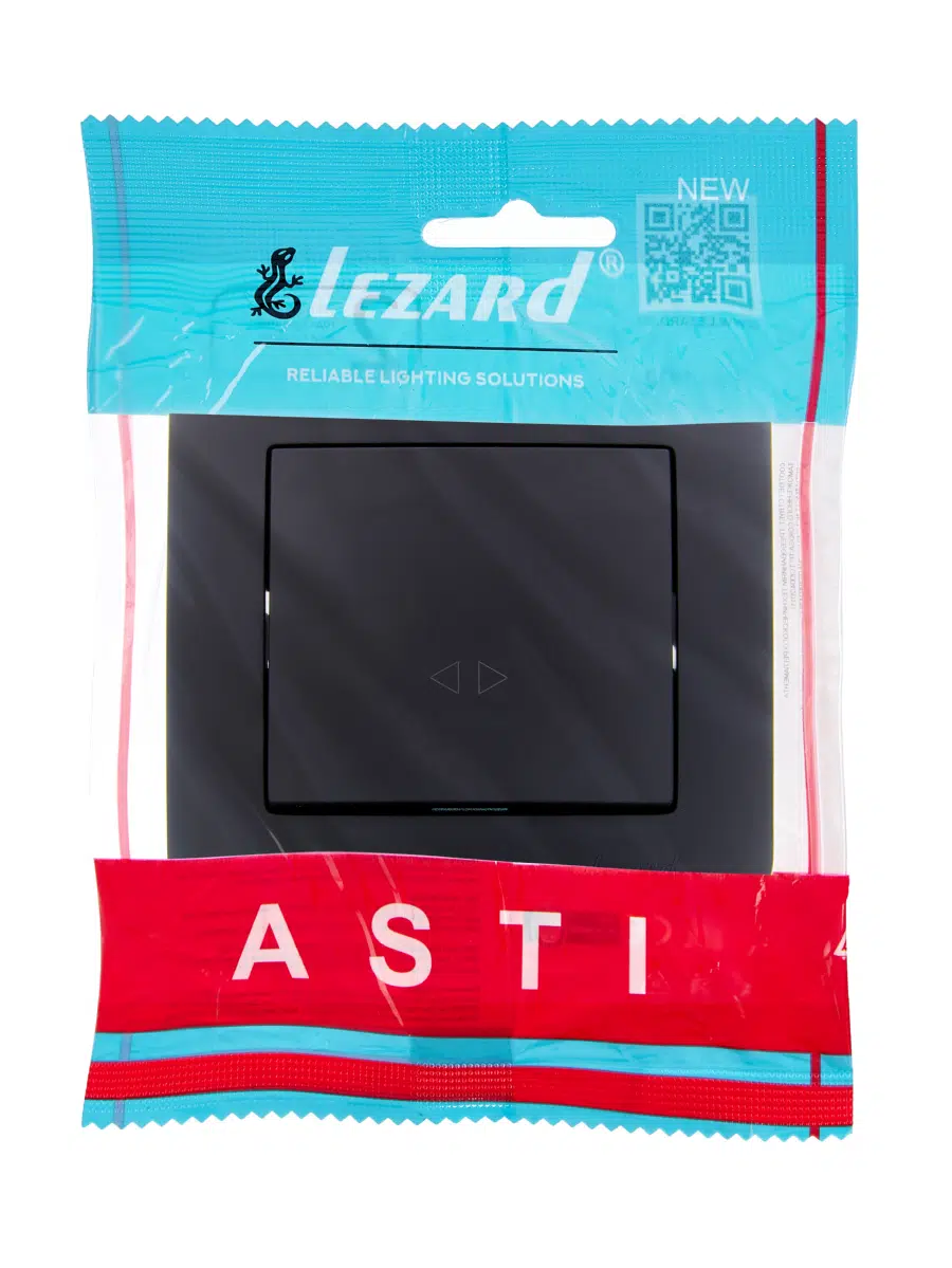 ASTI Выключатель промежуточный чёрный бархат LEZARD 7081-4242-107 - Вид №3