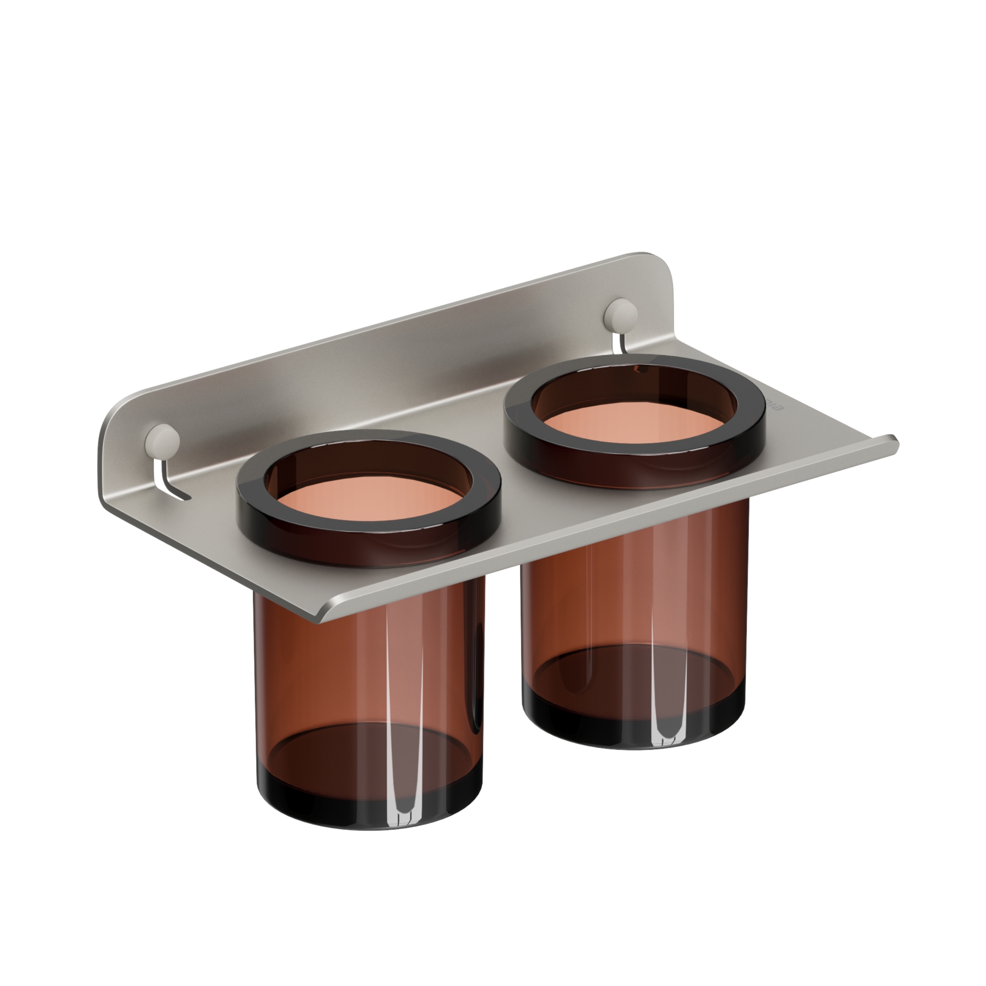 185597 Держатель для 2х стаканов 24 см цвет Серый Sonia QUICK Испания