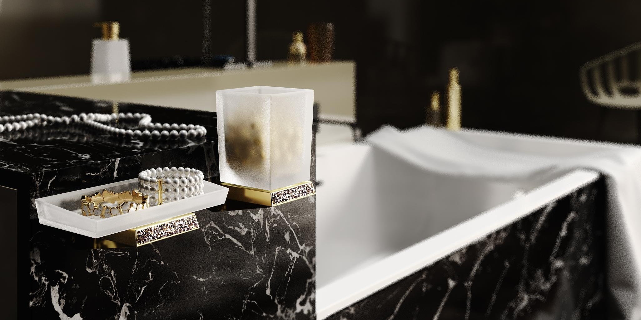 Sonia Мыльница настенная с держателем S8 SWK Золото 165025 - Вид №2