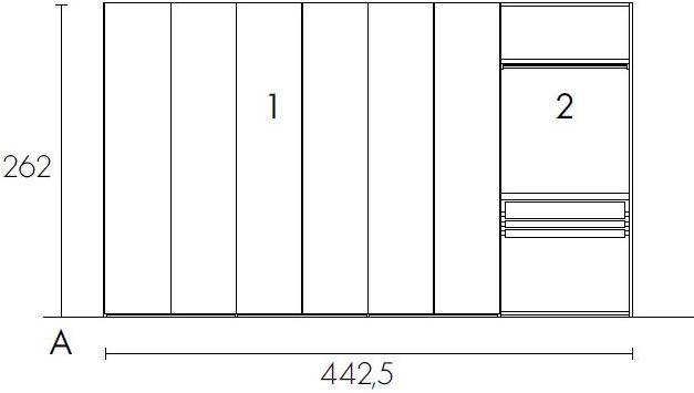 Zalf Шкаф-купе из лакированного дерева с ящиками Combi system sun-id-1434351 - Вид №6