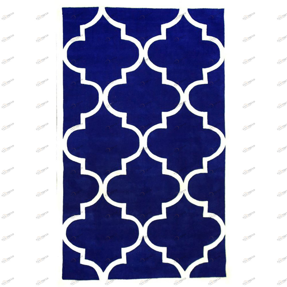 Ковер Trelli синий 300х400 DOLLY CAPRETS ДИЗАЙНЕРСКИЕ, ТРЕЛЬЯЖНЫЙ УЗОР 015147 Белый;синий 
