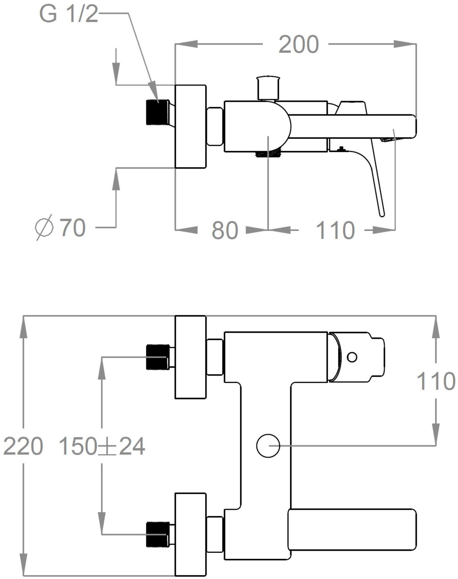 Fir Italia Смеситель для ванны на 2 отверстия из латуни New handy 52 5234000 - Вид №1