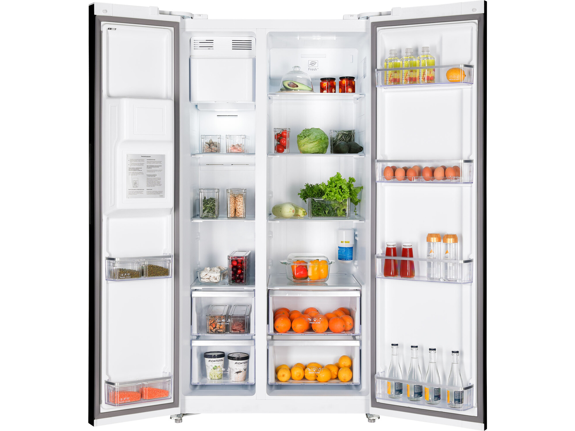9168755 Холодильник Side by Side   HIBERG RFS-650DX NFGW inverter белый STDN-0037615 - Вид №1