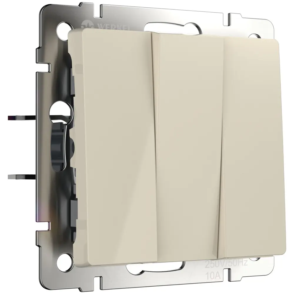 Werkel Выключатель трехклавишный встраиваемый слоновая кость 85539929 STLM-1576569