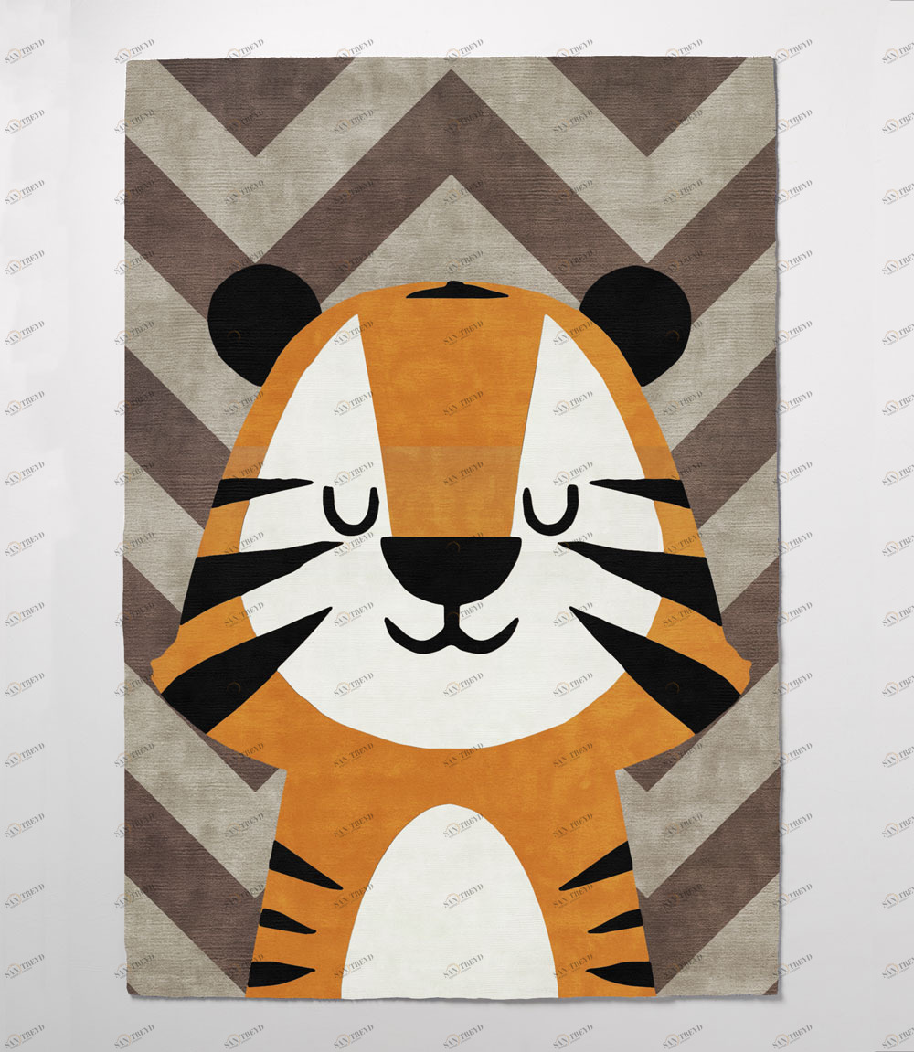 Ковер детский Tiger Cub Bege 140х200 бежевый RUGBERRY TIGER CUB 326139 Коричневый;оранжевый 